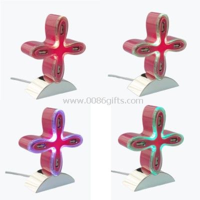 Elegante luz w/colorido USB HUB