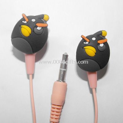 Angry birds in ear earphone