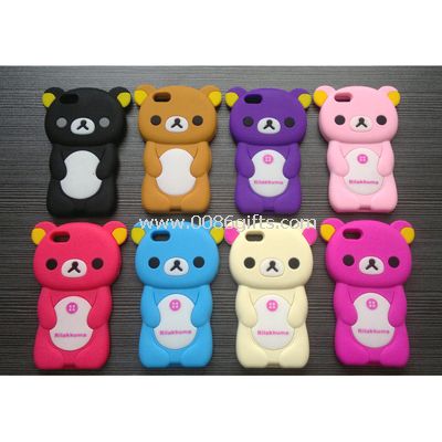 Stereoscopic bear silicone case for iPhone 5