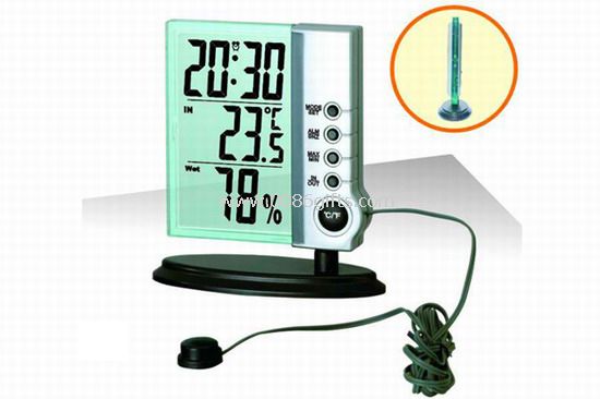 LCD ALARM ur med HYGROMETER