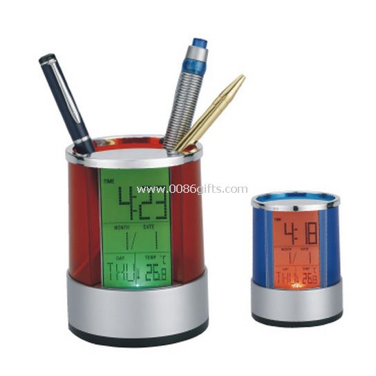 LED flashing Pen holder Clock