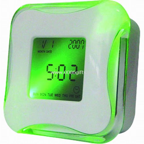 Music alarm Clock with Light and Thermometer