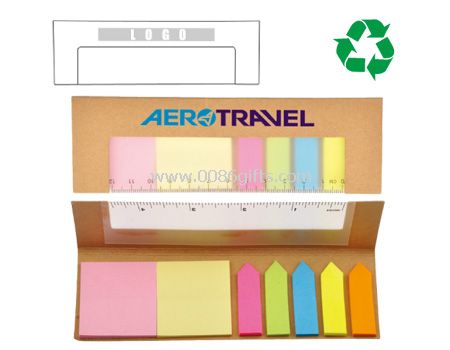 Recycled sticky notes with Ruler