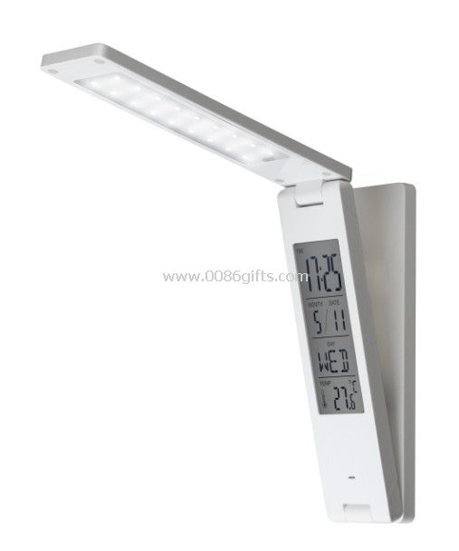 Ricaricabile pieghevole LED lampada da tavolo con calendario