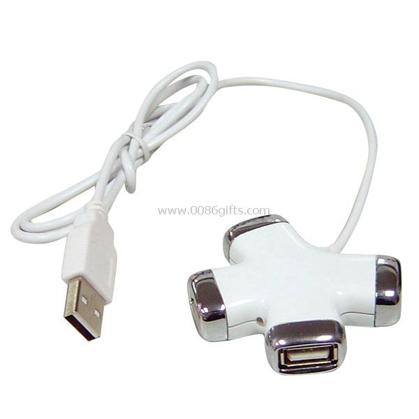 Valkoinen USB 4 porttia HUB