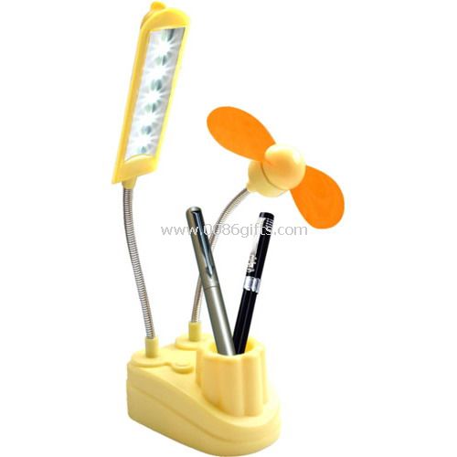 USB light with Fan and pen holder