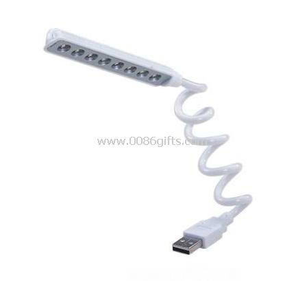 USB light with spring usb cable