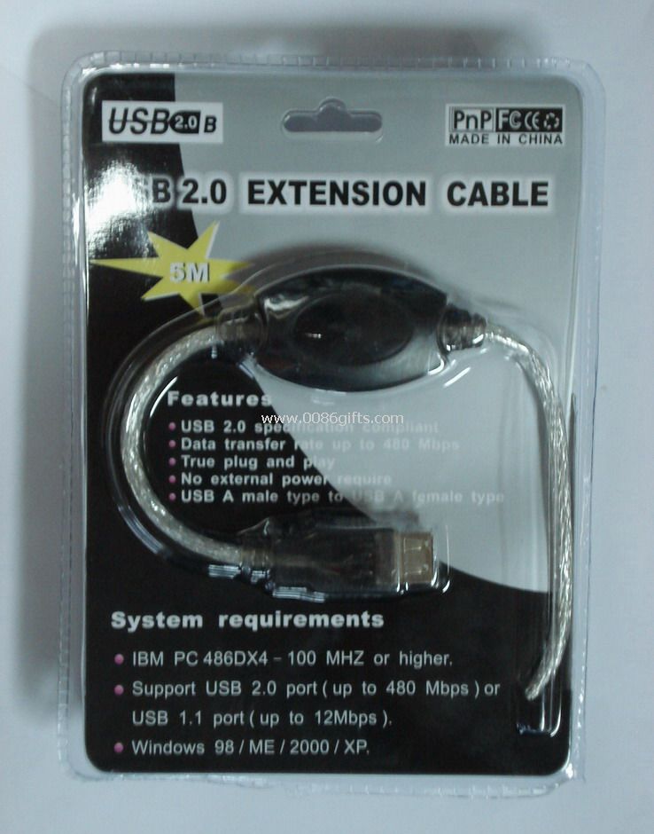 USB 2.0 kablosu 5M