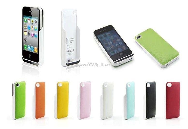 iPhone 4G/4GS Leather Power Case