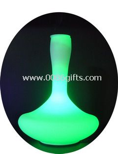 led multi color slowing changing light glass vase