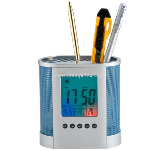 Colourful penholder calendar with Stopwatch
