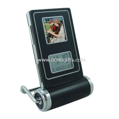 1.5inch digital photo frame with LCD Alarm Clock Calendar & Thermometer