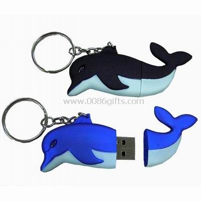 Do silicone golfinho USB Flash Drive