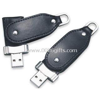 Leather Body Aluminum Casing USB Flash Drive