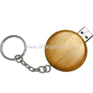 Dřevěný USB Flash disk s klíčenkou