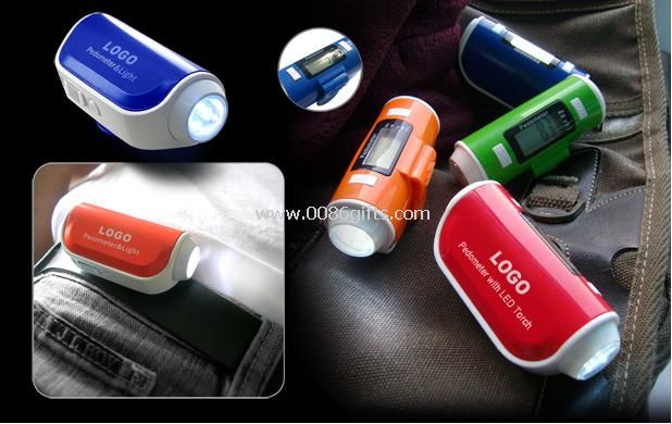 LED Torch Pedometer