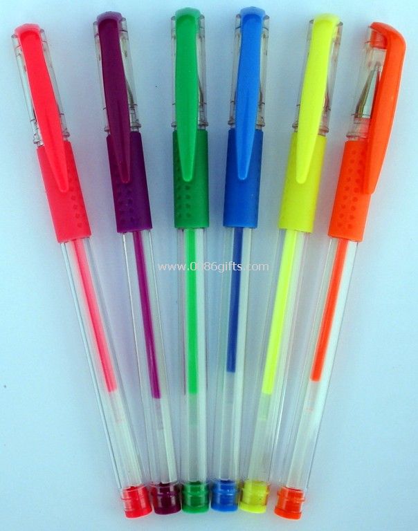 Neon gel pen