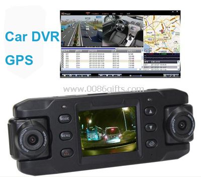 Duální fotoaparát široké Angel HD auto DVR videokamera záznamník GPS G-senzor