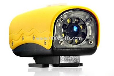 HD 720p imperméables Mini DV caméra de Sport avec 8 IR de Vision nocturne de LED s’allume