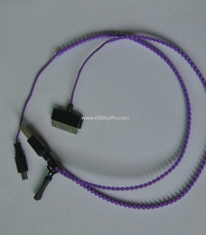 barevný zip usb datový kabel