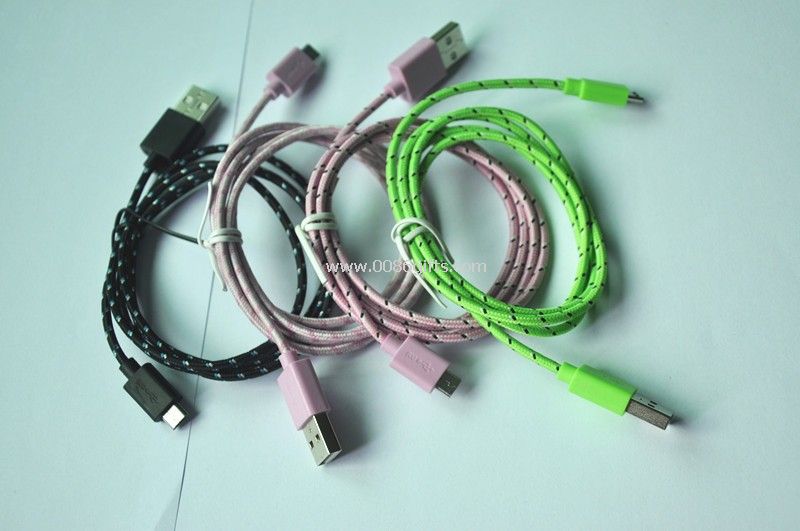 Cable usb universal de nylon para el teléfono de diversas clases
