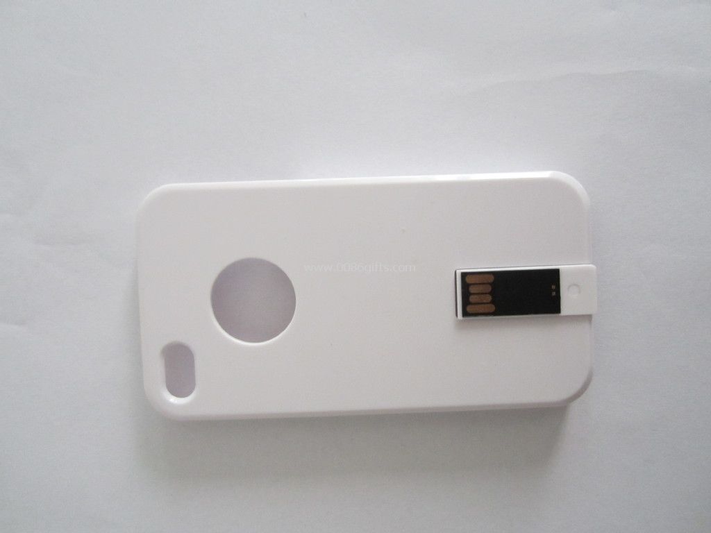 Copertura rimovibile gommata caso personalizzato flash drive USB per Iphone4/4s