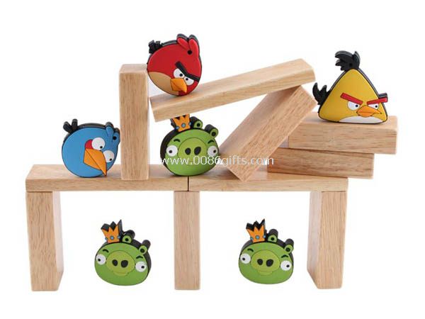 Angry birds customized usb flash drive in 2D shape