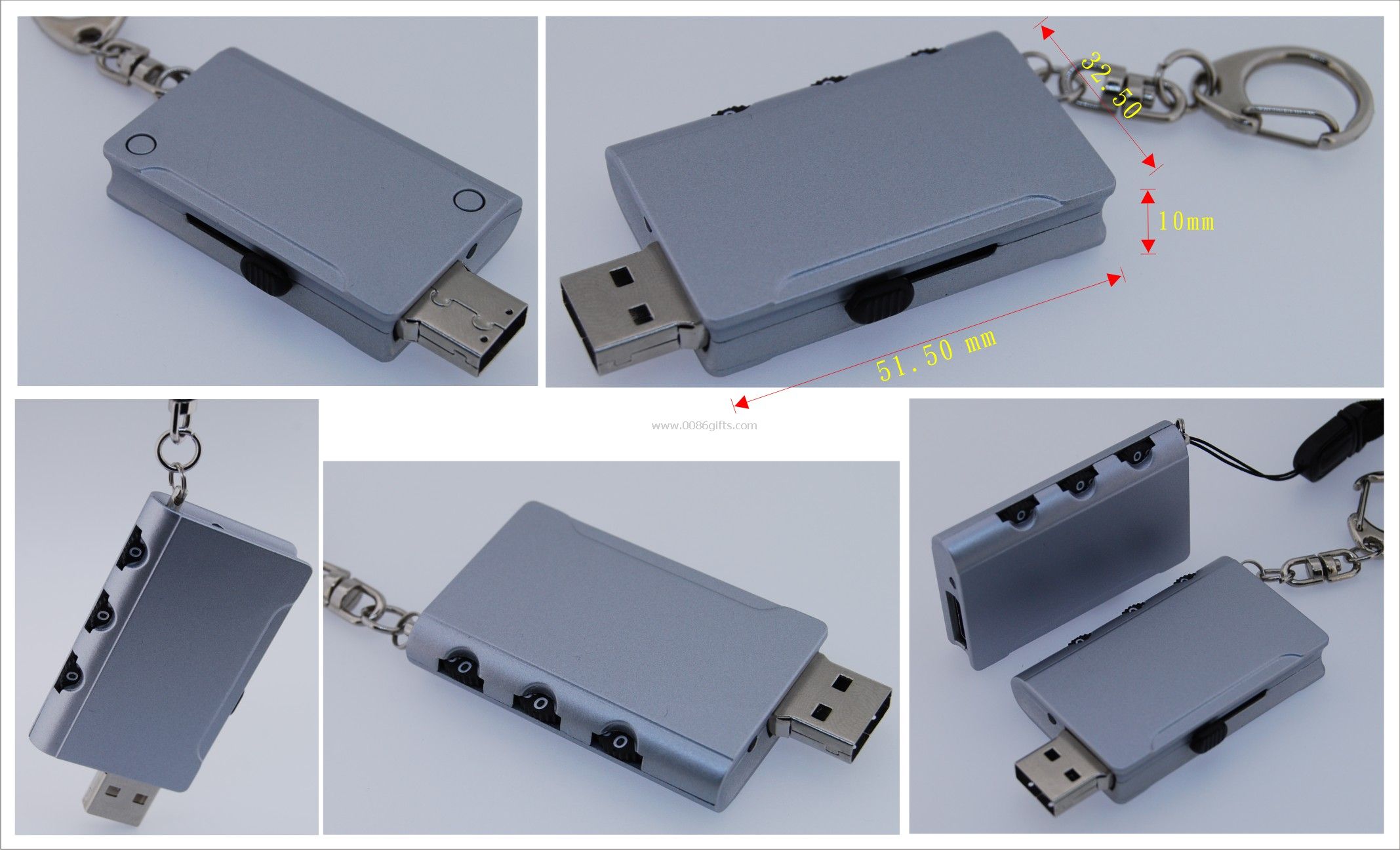 Flash Lukitse avainnippu USB Flash-asema