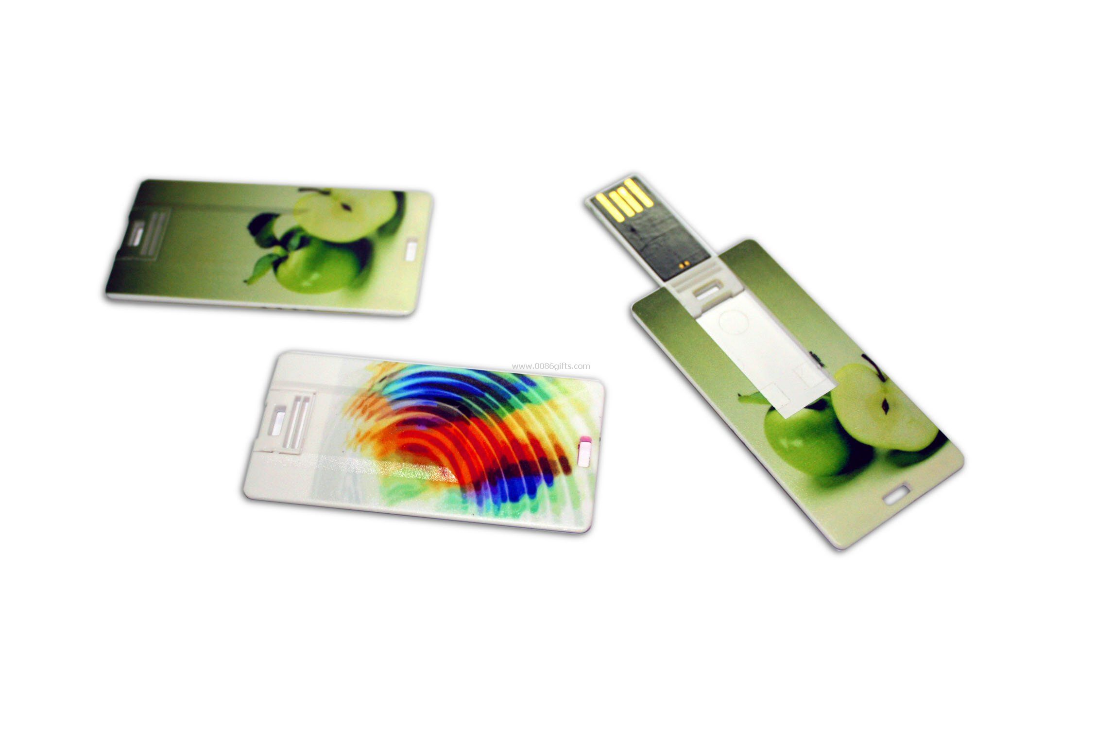 1G unidades USB de tarjeta de crédito con logo impreso