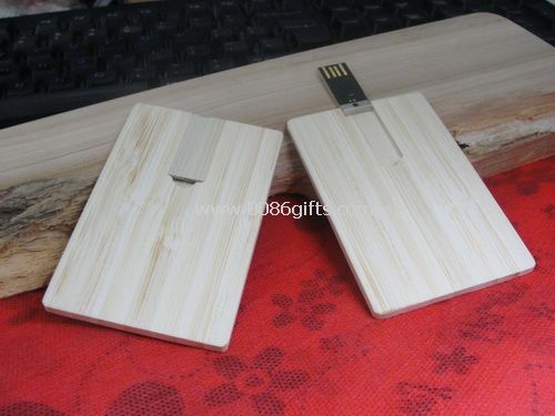 eco friendly kayu Kartu usb flash drive dengan layar laser logo
