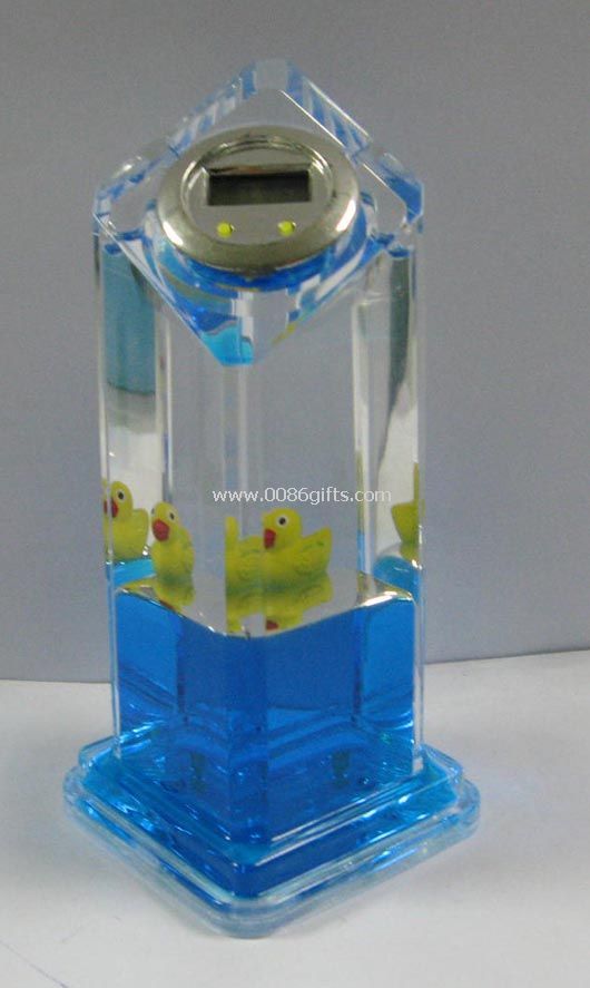 Liquid floater clock