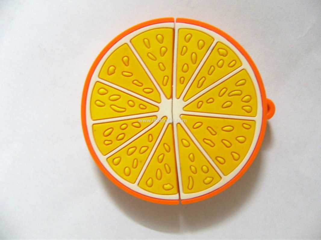 محرك فلاش USB الغذاء في الشكل البرتقالي