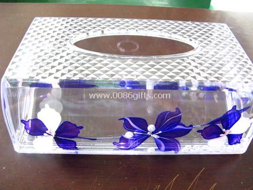 Liquid tissue box with floater