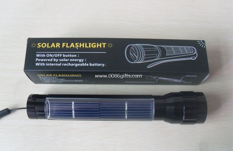 Solar Flashlight With Mono solar cell