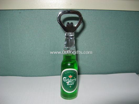 Liquid beer bottle shape bottle opener