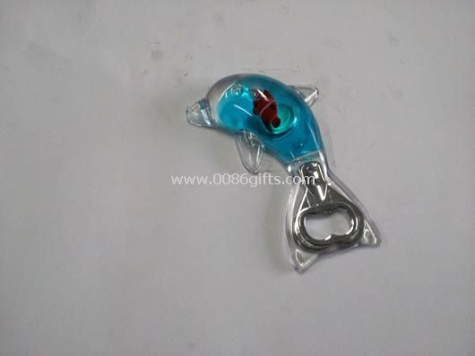 Liquid dolphin shape bottle opener