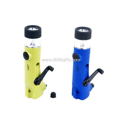 Multifunctional auto emergency flashlight with hammer and cutter