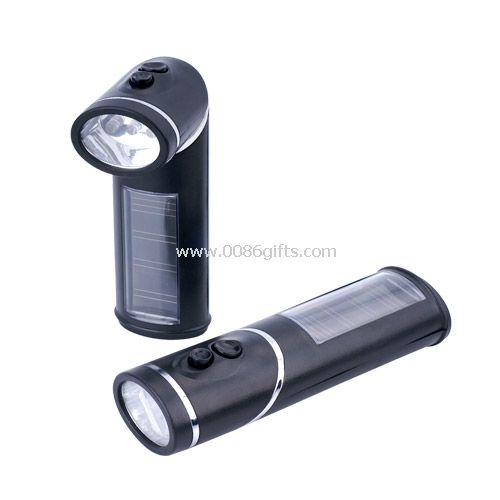 3-LED Rotatable solar flashlight