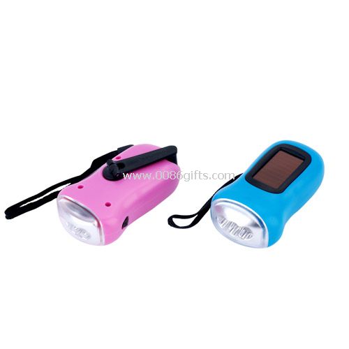 Solar flashlight with 3 LEDs
