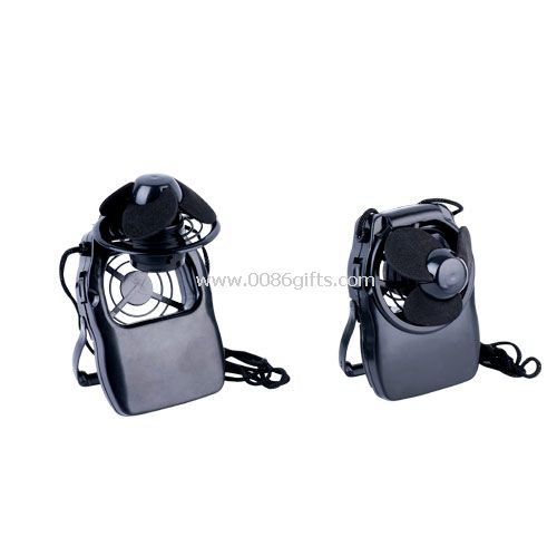 Mini cooling fan with neck strap