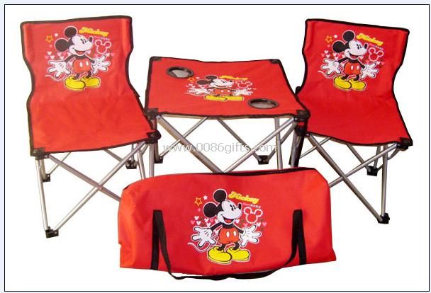 Camping chairs and table set