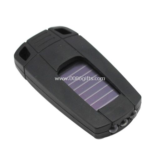 Mini linterna solar con brújula botón