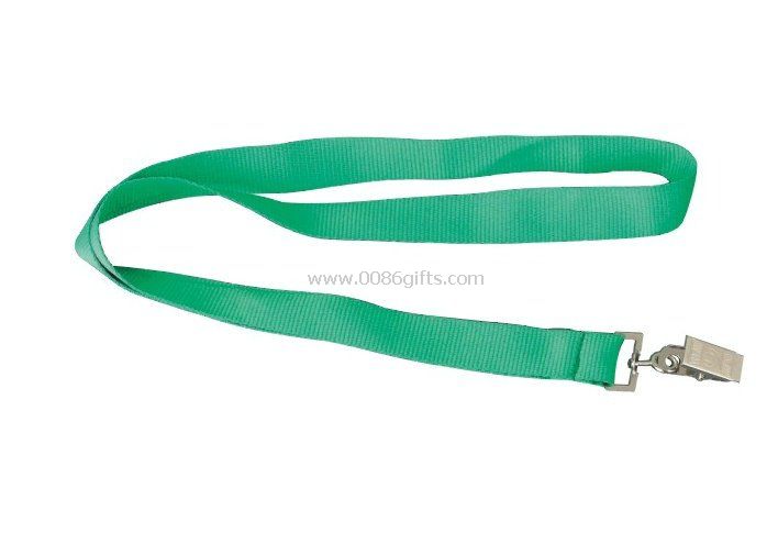 20mm Flat polyester ID Card Holder Lanyard with bull dog clip