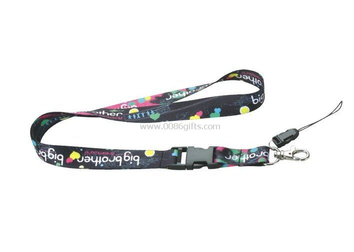 20mm Heat transfer sublimation ID Card Holder Lanyard with zinc alloy hook