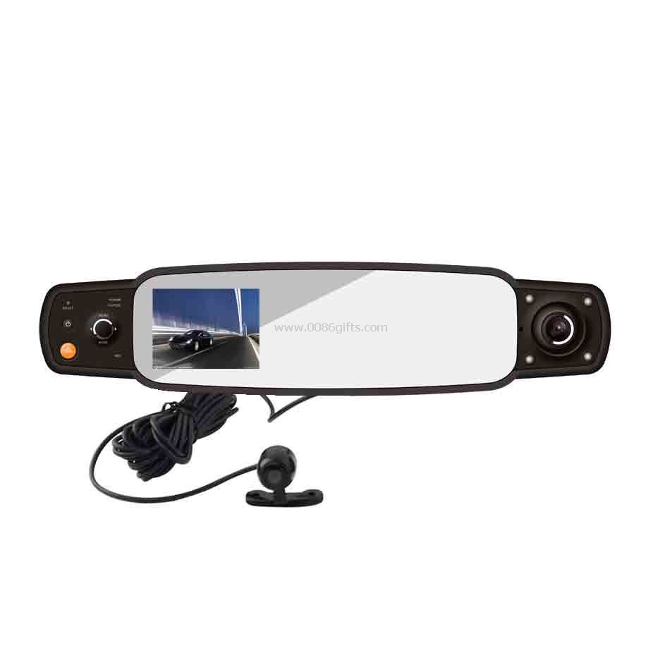 Dual cameras Car Rearview mirror DVR