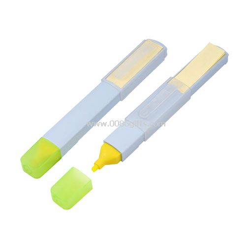 Highlighter with sticky note