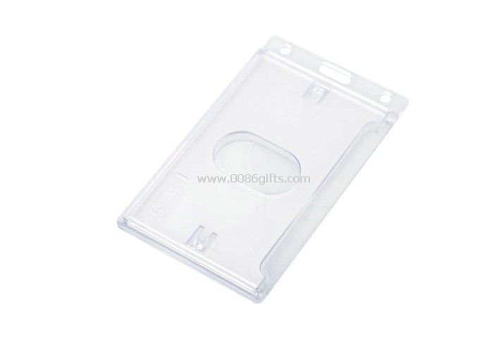 Clear Portrait AS Bank credit card, Conference Name Badge Holders With thumb hole