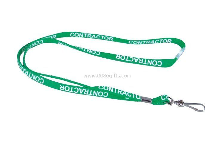 polyester tubular safety breakaway Green ID Card Holder Lanyard