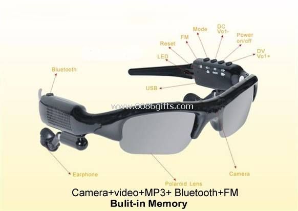 Сонцезахисні окуляри DVR камери з FM Bluetooth