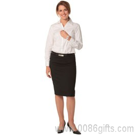 Womens mi longueur doublée jupe crayon en laine Stretch
